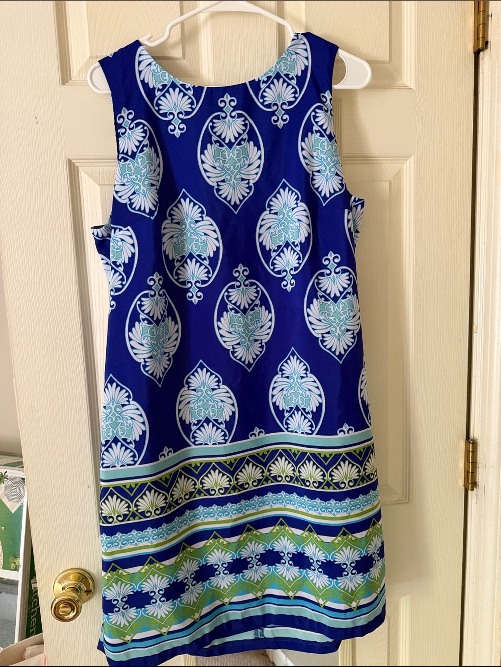madison leigh Royal Blue Floral Print Shift Dress